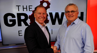 Rod Welford, executive chairman of Ensight Energy Solutions company, left, and Kobie Naude, general manager of asset management at Palabora Mining Company, at the BDTV Studio in Rosebank. Picture: FREDDY MAVUNDA