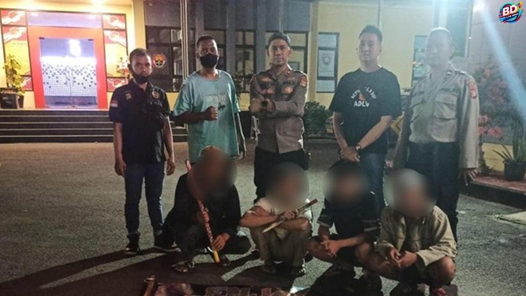 4 Pemuda Konvoi dan Nyalakan Kembang Api, Diamankan Polisi