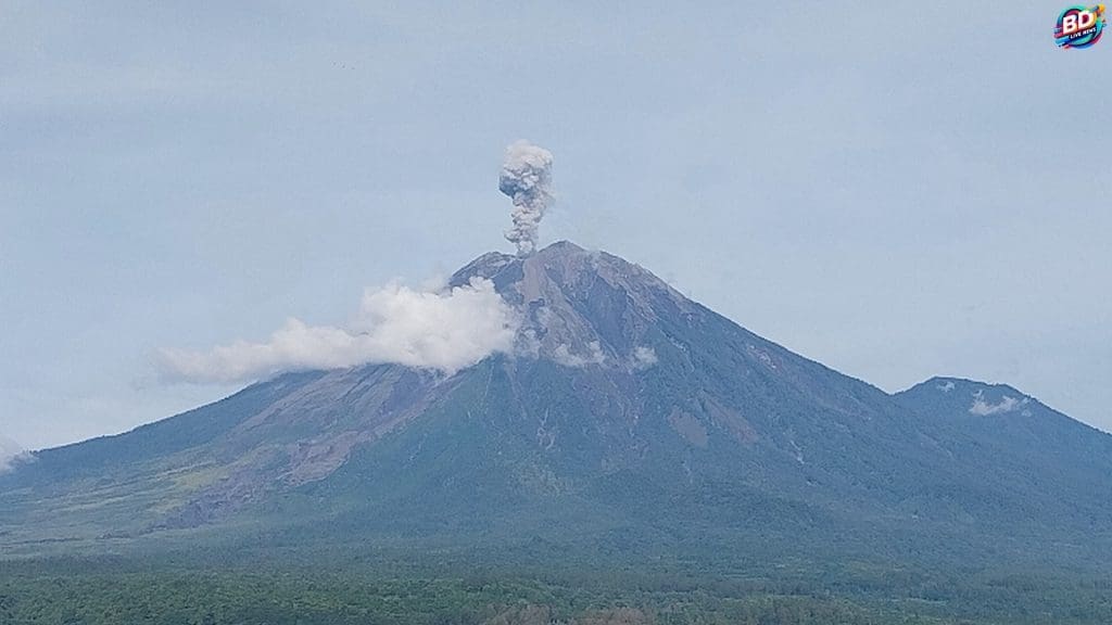 Semeru Kembali Erupsi, Kolom Abu Terpantau Setinggi 900 Meter