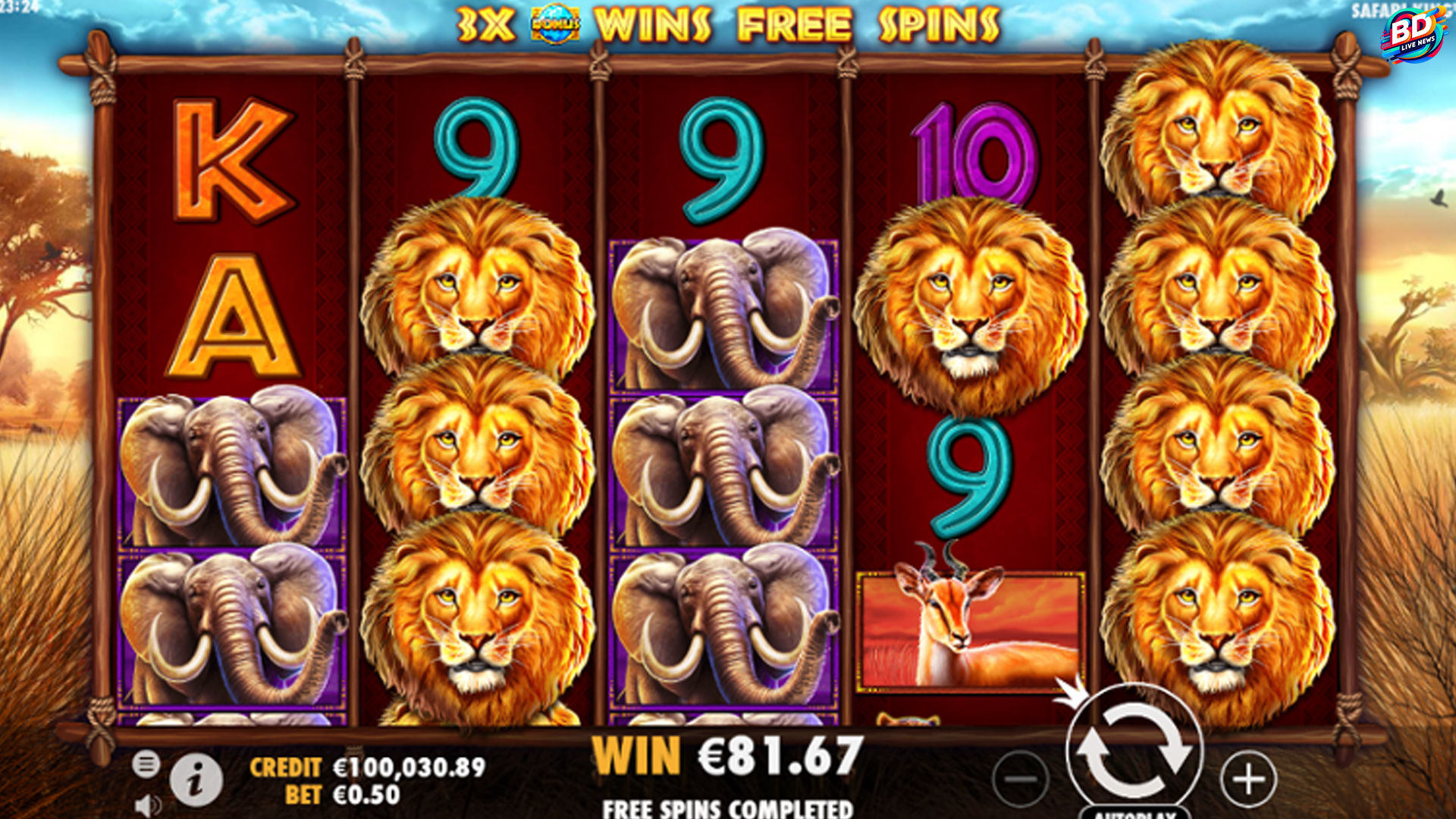 Safari King Slot Sajikan 5 Aspek Gratis Spin dan Wild Menarik
