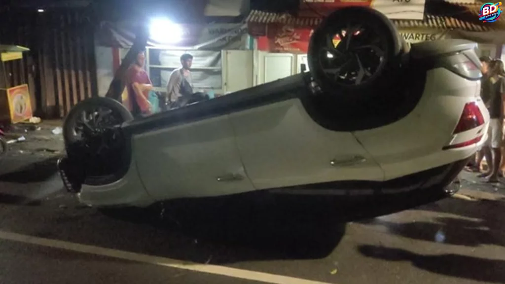 Kronologi Baru Kecelakaan Depan Lapas Cipinang 5 Mobil Putih Terbalik