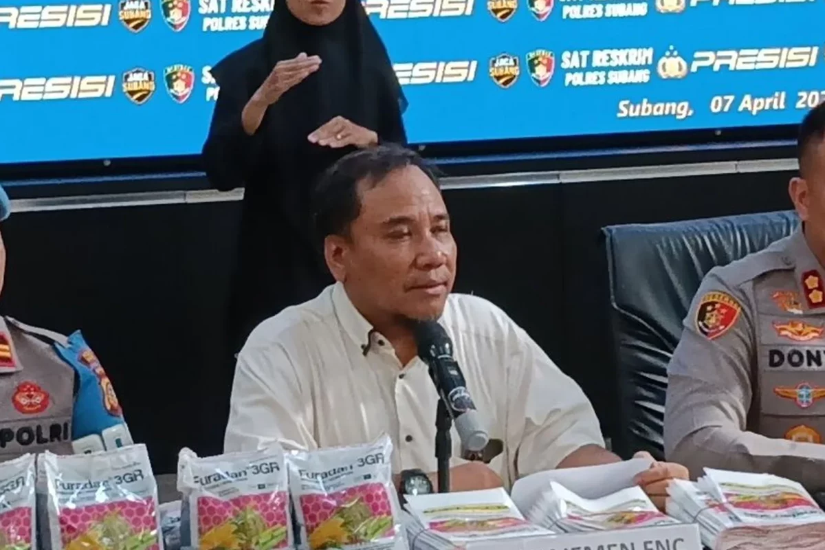 Polres Subang Bongkar Kasus 3 Warga Garut Edarkan 4 Ton Pupuk Palsu