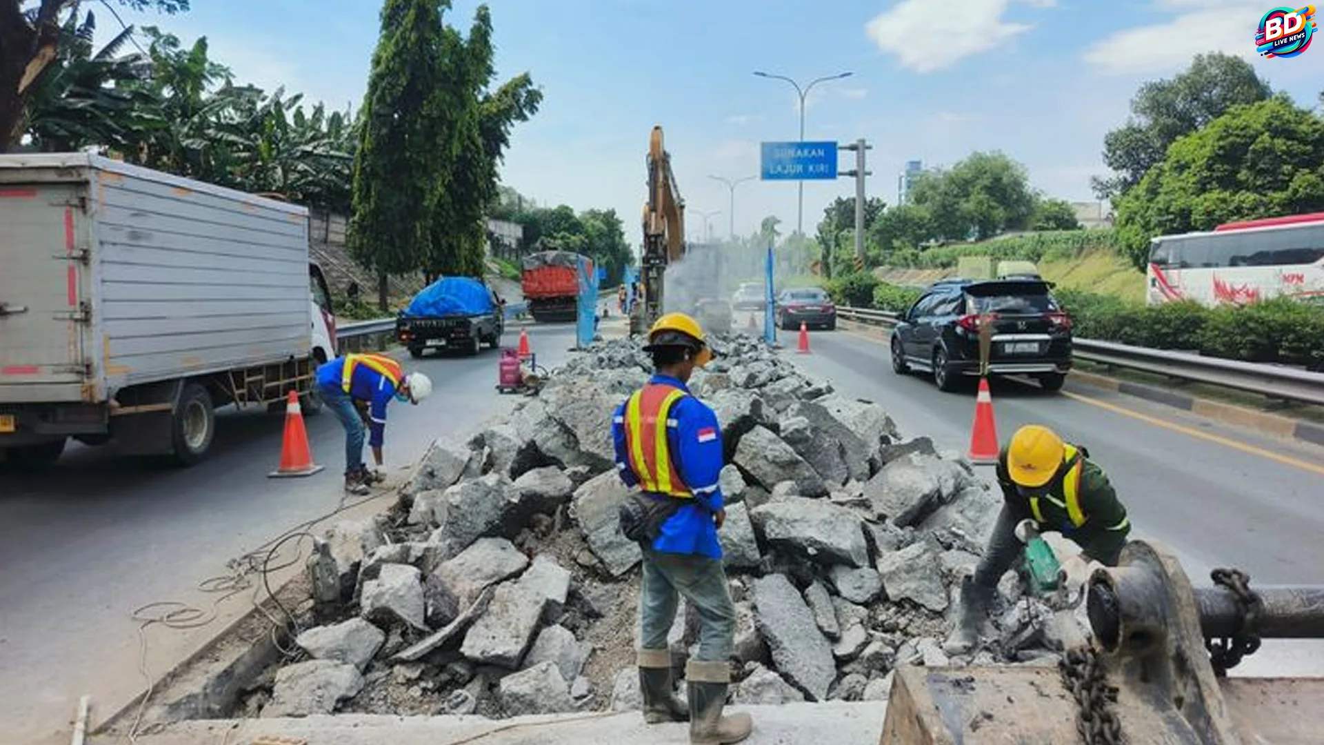 Tol JORR Arah Serpong 8 Kilometer Perbaikan Baru Bertahap